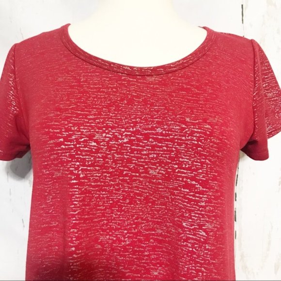 LuLaRoe | Silver Sparkle Elegant Classic Tee - Picture 2 of 5